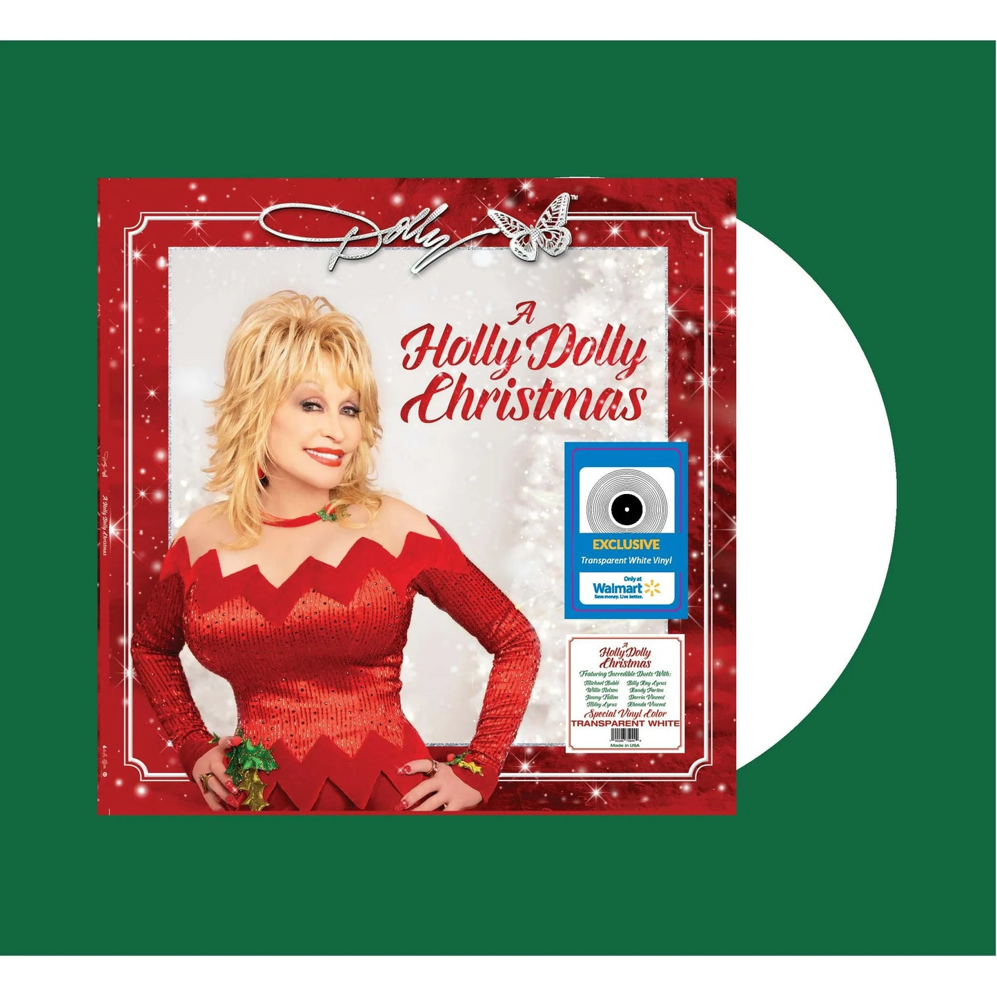 Dolly Parton- Happy Dolly Christmas - USA import- Stark White Vinyl.