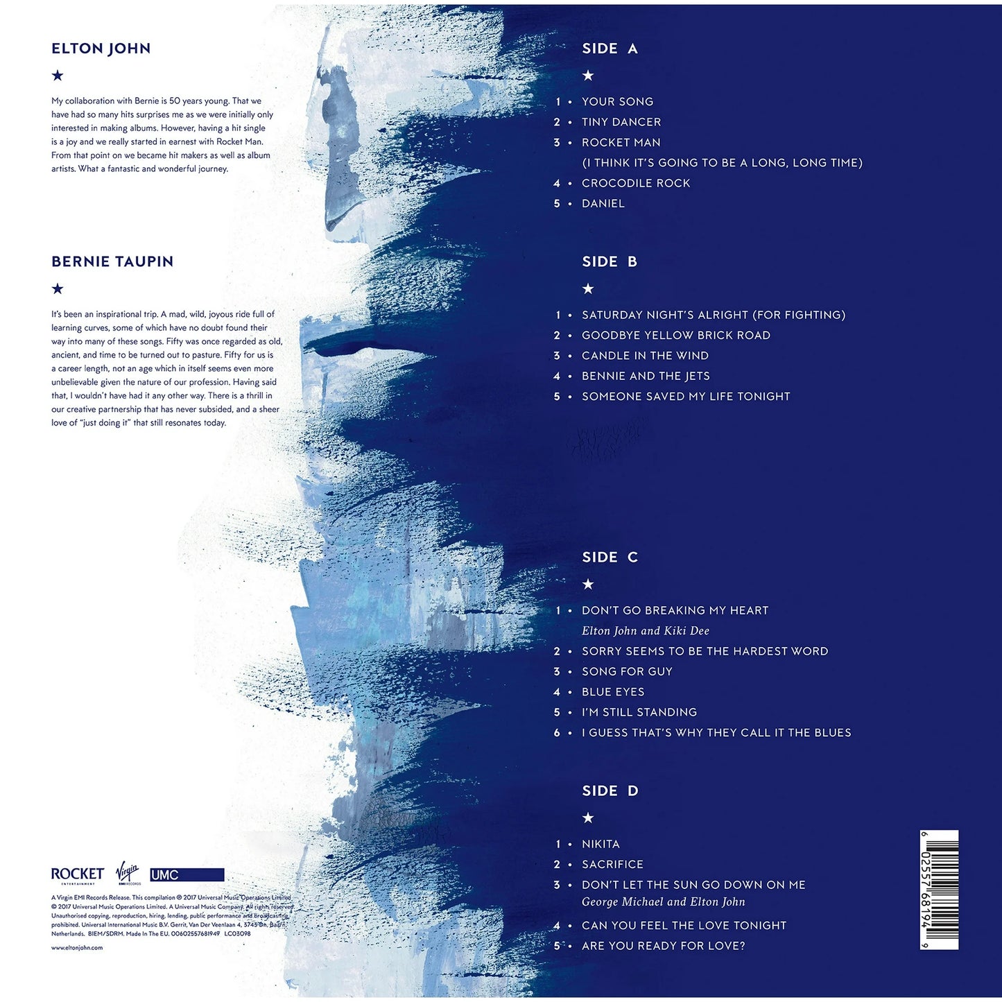 Elton John- Diamonds -Coming Soon- Blue Clouds Vinyl. USA IMPORTED VINYL.