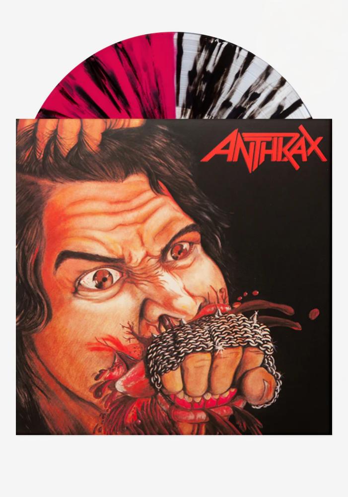 Anthrax- Fistful of Metal-USA Import- Split Slatter Rose-white and black white LP.