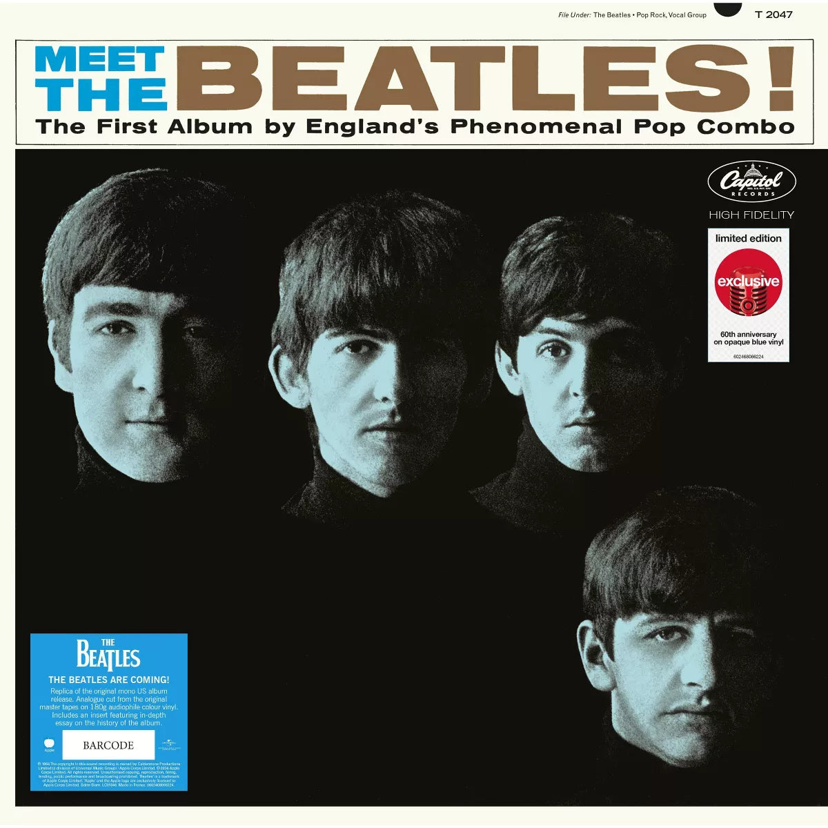 The Beatles- Meet The Beatles- Aqua Colour Vinyl- USA Exclusive.