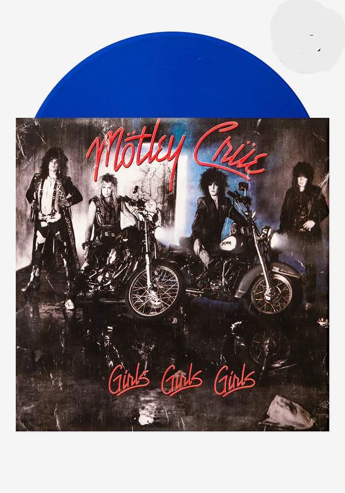 Motley Crue- Girls, Girls, Girls- USA import Vinyl- Electric Blue.