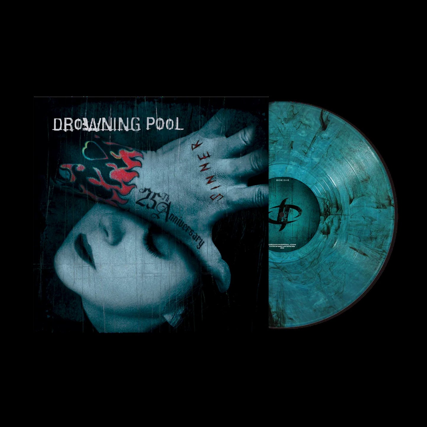 Drowning Pool- Sinner-(Sea Blue Smoke Vinyl) USA Exclusive Vinyl.