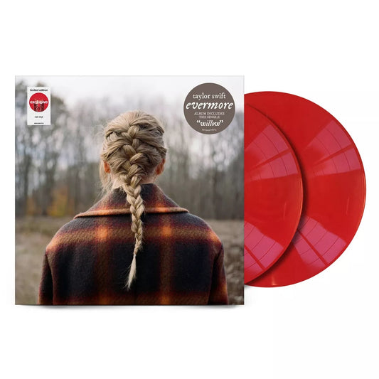 Taylor Swift - Evermore- Exclusive Red Vinyl- USA Import Vinyl Record.
