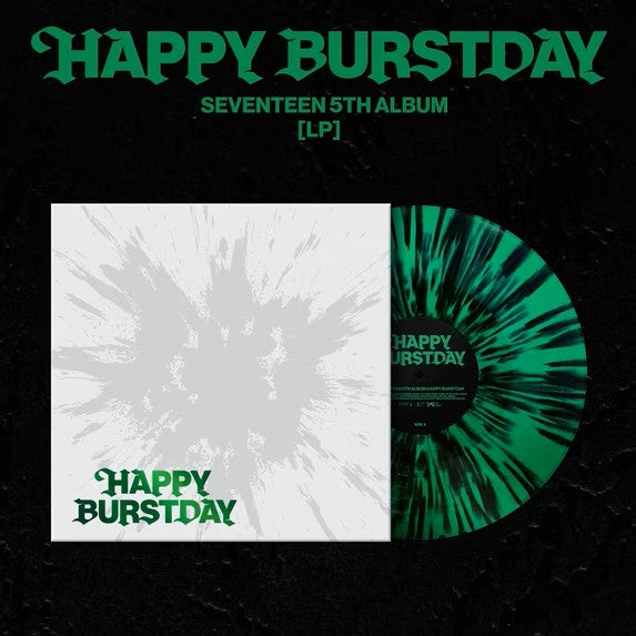 SEVENTEEN -5th Album 'HAPPY BURSTDAY' [LP]-Green & Bllack splatter