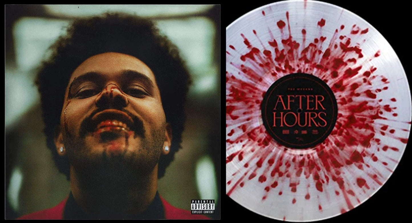 The Weeknd LP x 2 After Hours USA Import- Red and White Splatter Vinyl.
