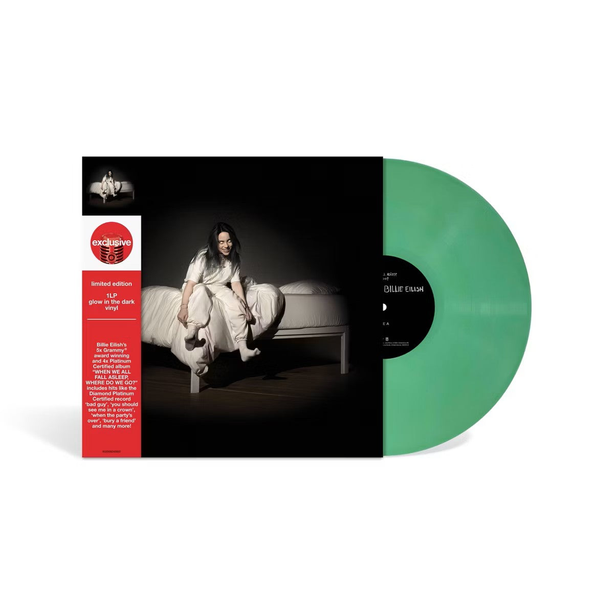 Billie Eilish - When we all fall asleep -Lime glow in dark-Exclusive USA
