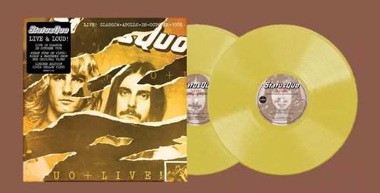Status Quo- Live- In Glasgow- Canadian import vinyl-Yellow