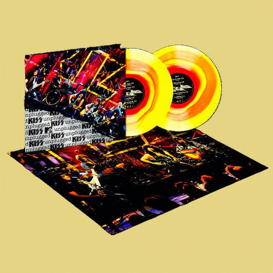 KISS - MTV Unplugged - 30th Anniversary Yellow & Red Swirl Vinyl - 2LP - USA Exclusive