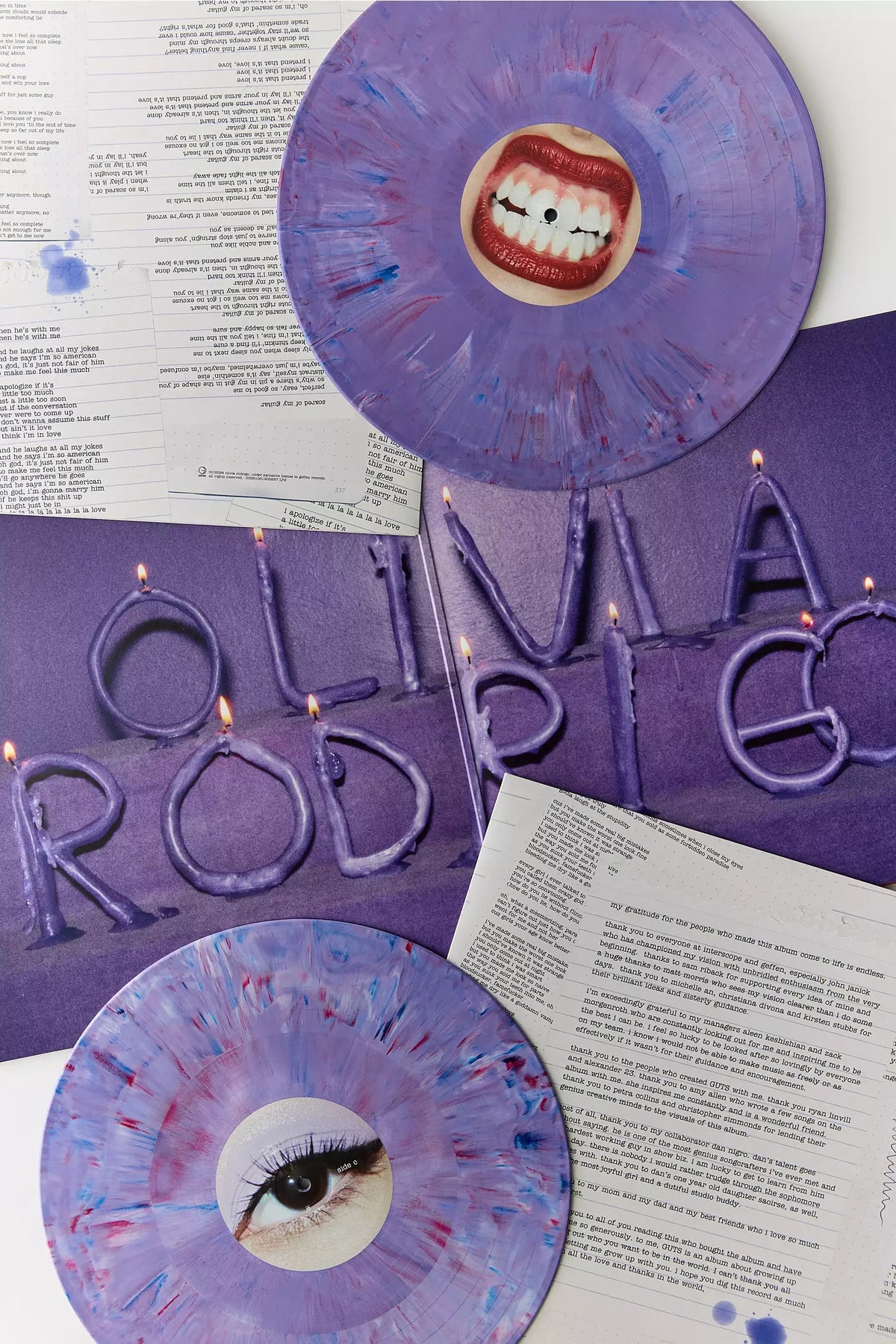 Olivia Rodrigo- USA Exclusive- Guts-Double Lavender Vinyl-TramsatlanticVinylrecords.